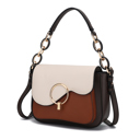 Coffee Cognac Color block MKF Collection Fantasia Solid Crossbody Bag by Mia K.