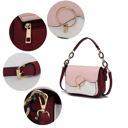 Cognac Navy Color Block MKF Collection Fantasia Solid Crossbody Bag by Mia K.