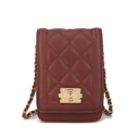 Dark Brown Solid MKF Collection Gemma Crossbody Bag by Mia K