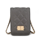 Charcoal Gray Solid MKF Collection Gemma Crossbody Bag by Mia K