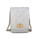 Silver Solid MKF Collection Gemma Crossbody Bag by Mia K