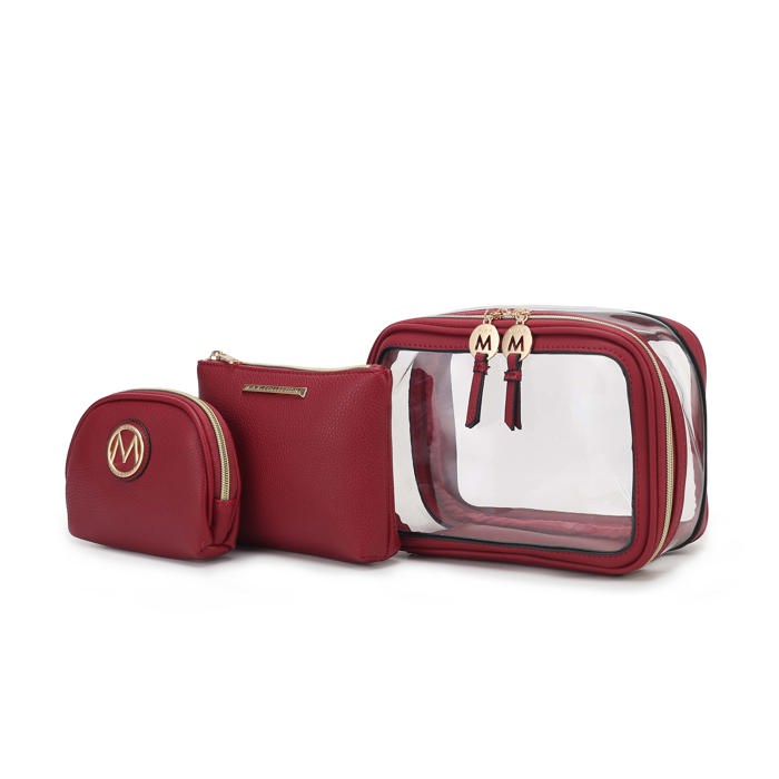 MKF Collection Laura Cosmetic Case and Set by Mia K