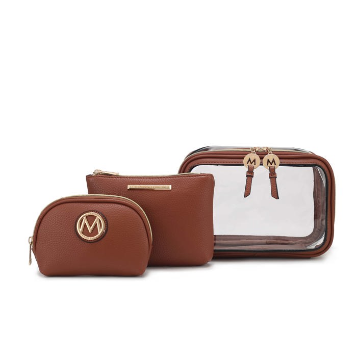 MKF Collection Laura Cosmetic Case and Set by Mia K