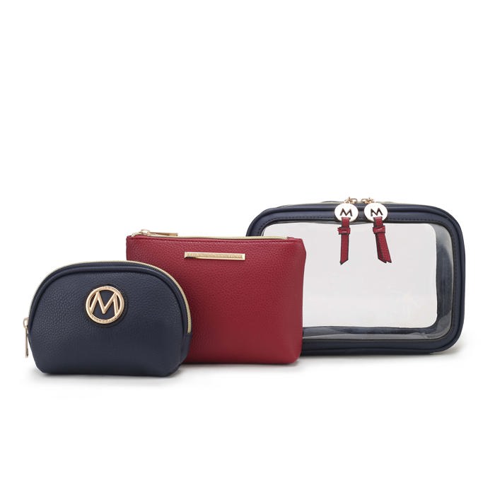 MKF Collection Laura Cosmetic Case and Set by Mia K