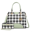 Womens Mint MKF Collection Gabriella Checkers Handbag with Wallet by Mia K.