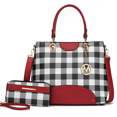 MKF Collection Gabriella Checkers Handbag with Wallet by Mia K.