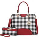  MKF Collection Gabriella Checkers Handbag with Wallet by Mia K.