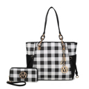 Black Black MKF Collection Yale Tote Bag with Wallet Set by Mia K.