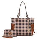 Cognac Brown Brown MKF Collection Yale Tote Bag with Wallet Set by Mia K.