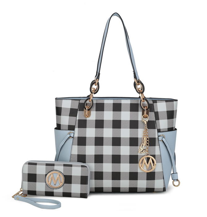 MKF Collection Yale Tote Bag with Wallet Set by Mia K.