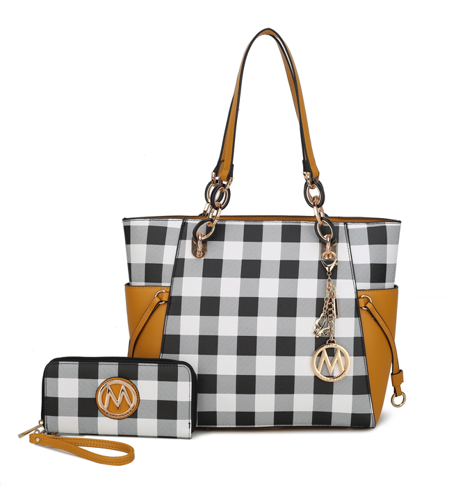MKF Collection Yale Tote Bag with Wallet Set by Mia K.