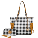 Mustard Yellow MKF Collection Yale Tote Bag with Wallet Set by Mia K.