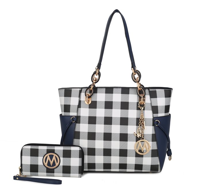 MKF Collection Yale Tote Bag with Wallet Set by Mia K.