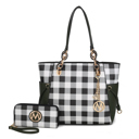 Olive Green MKF Collection Yale Tote Bag with Wallet Set by Mia K.