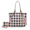 Pink Pink MKF Collection Yale Tote Bag with Wallet Set by Mia K.