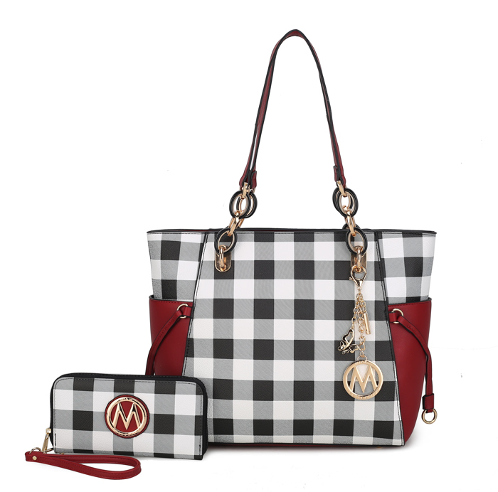 MKF Collection Yale Tote Bag with Wallet Set by Mia K.