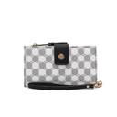 Black Printed MKF Collection Solene Monogram Wristlet by Mia K.