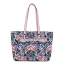 Blue Botanical MKF Collection Hallie Quilted Cotton Tote Bag By Mia K.