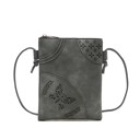 Charcoal Gray Solid MKF Collection Willow Crossbody bag by Mia K.
