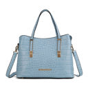 Denim Blue •	Crocodile-embossed vegan leather  MKF Collection Aurelia Tote Bag by Mia K.
