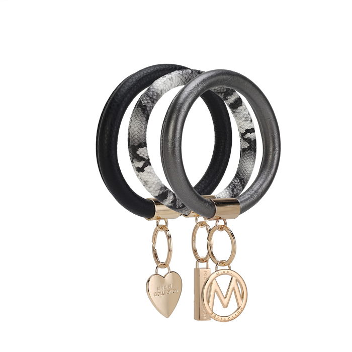 MKF Collection Jasmine Bangle Bracelet Keyring Set by Mia K.