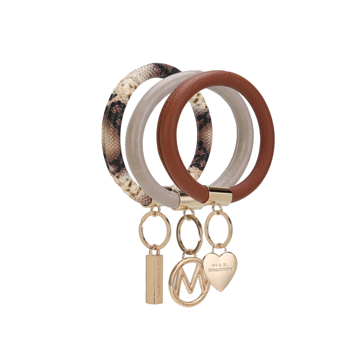MKF Collection Jasmine Bangle Bracelet Keyring Set by Mia K.