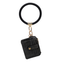 Black Black MKF Collection Jordyn Bracelet Keychain with a Credit Card Holder by Mia K.