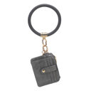 Charcoal Gray Gray MKF Collection Jordyn Bracelet Keychain with a Credit Card Holder by Mia K.