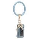 Denim Blue Blue MKF Collection Jordyn Bracelet Keychain with a Credit Card Holder by Mia K.