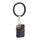 Navy Blue MKF Collection Jordyn Bracelet Keychain with a Credit Card Holder by Mia K.