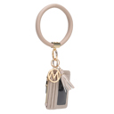Taupe Beige MKF Collection Jordyn Bracelet Keychain with a Credit Card Holder by Mia K.