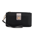 Black Pewter Solid MKF Collection Olympe Wristlet Wallet by Mia K.