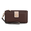 Coffee Taupe Solid MKF Collection Olympe Wristlet Wallet by Mia K.