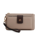 Taupe Coffee Solid MKF Collection Olympe Wristlet Wallet by Mia K.