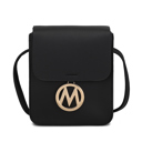 Black Solid MKF Collection Skylar Vegan Leather Women’s Crossbody Bag by Mia K