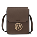 Bronze Solid MKF Collection Skylar Vegan Leather Women’s Crossbody Bag by Mia K