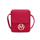 Fuchsia Solid MKF Collection Skylar Vegan Leather Women’s Crossbody Bag by Mia K