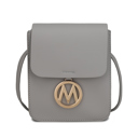 Gray Solid MKF Collection Skylar Vegan Leather Women’s Crossbody Bag by Mia K