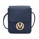 Navy Solid MKF Collection Skylar Vegan Leather Women’s Crossbody Bag by Mia K