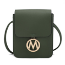 Olive Solid MKF Collection Skylar Vegan Leather Women’s Crossbody Bag by Mia K