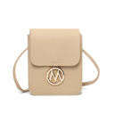 Taupe Solid MKF Collection Skylar Vegan Leather Women’s Crossbody Bag by Mia K