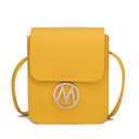Yellow Solid MKF Collection Skylar Vegan Leather Women’s Crossbody Bag by Mia K