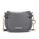 Charcoal Gray Solid MKF Collection Raelynn Vegan Leather Shoulder Bag by Mia K.