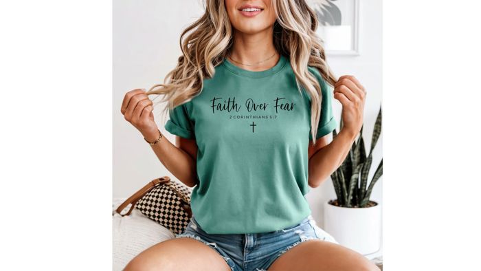 Faith Christian T-Shirt, Minimalist Faith Shirt for Women, Faith Graphic Tee, Inspirational Christian Apparel