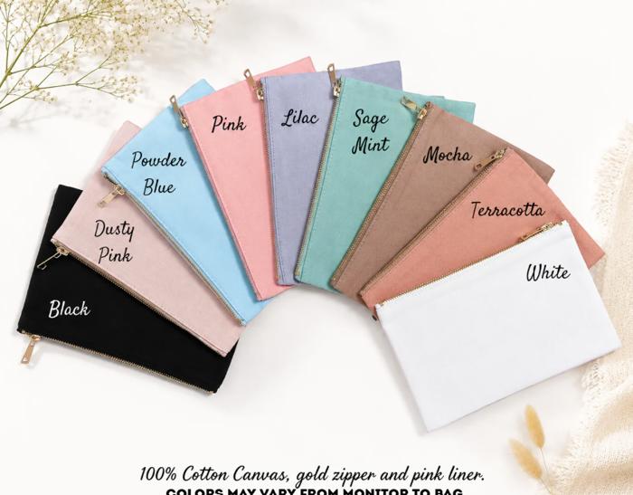 Personalized Canvas Cosmetic Bag, Custom Cosmetic Bag - Ideal for Travel, Stylish & Durable, Organizer