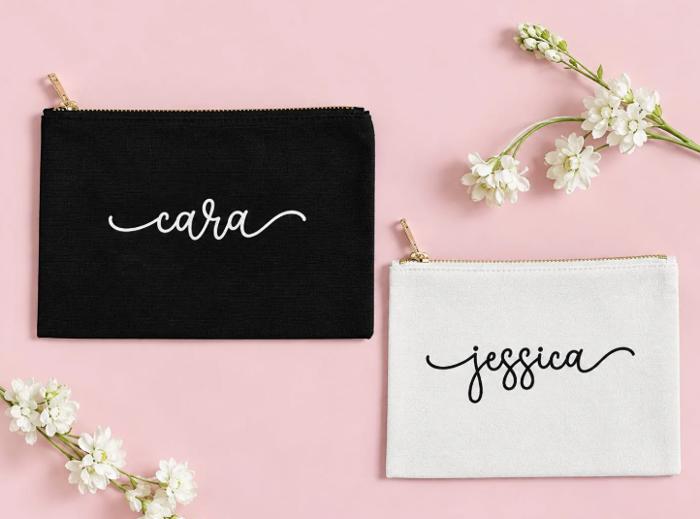 Personalized Canvas Cosmetic Bag, Custom Cosmetic Bag - Ideal for Travel, Stylish & Durable, Organizer