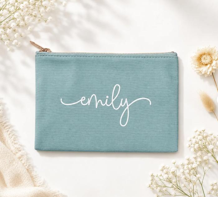 Personalized Canvas Cosmetic Bag, Custom Cosmetic Bag - Ideal for Travel, Stylish & Durable, Organizer