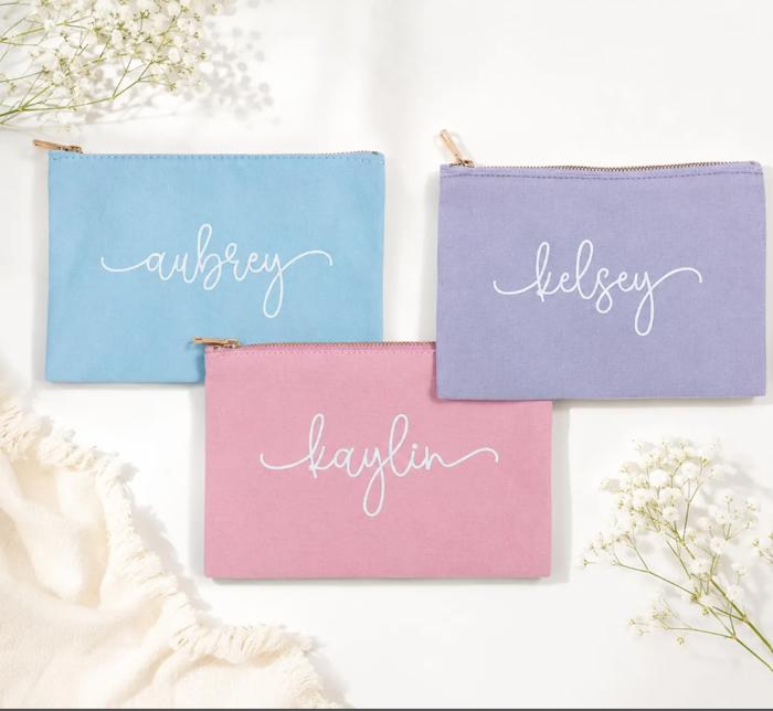 Personalized Canvas Cosmetic Bag, Custom Cosmetic Bag - Ideal for Travel, Stylish & Durable, Organizer