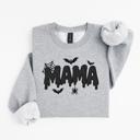  Halloween Mama Glitter Embroidered Sweatshirt, Unisex Crewneck, Women's Halloween Gift, Trick-Or-Treat