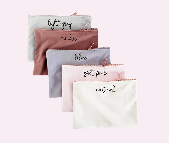 Personalized Velvet Cosmetic Bag - Ideal for Travel, Stylish & Durable, Stocking Stuffer